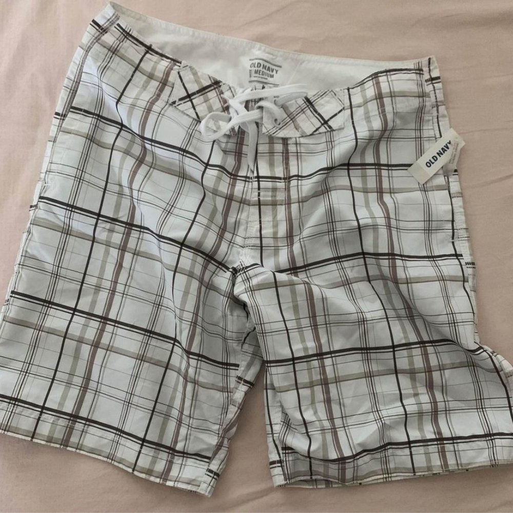 NWT Old Navy Men's Size M Beach Volley Swim Drawstring Board Shorts